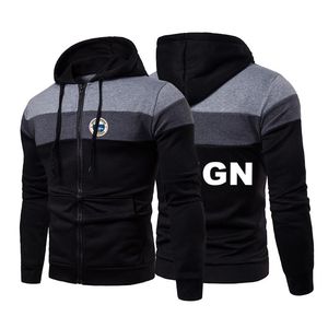 Hoodies dos homens camisolas 2021 francês gendarmerie gign mens patchwork impresso moda manga longa macho pulôver moletom zip hood