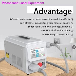 Máquina a laser pico profissional YAG Remoção de tatuagem Spot Spot Pigmentation Tratamento 532nm 1064nm 755nm Equipamento a laser picossegundos