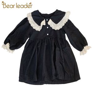Girls Casual Dresses Spring Kids Girl Lace Patchwork Costumes Children Princess Party Vestidos Infant Sweet Clothes 210429