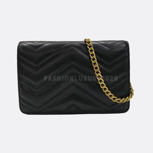 Wholesale Women Pu Leather Small Gold Chain Bag Cross body Handbag Shoulder Messenger Bags Fashion Handbags Purses 20cm
