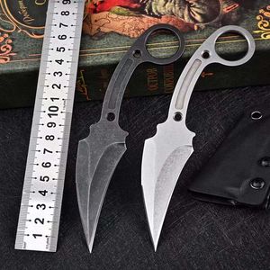 Scorpion Claw Karambit Pocket Knife toptan satış-Karambit Gölge Push Pençe Bıçak D2 Çelik Sabit Bıçak Açık Avcılık Öz Savunma Cep Akrep Viraj Bıçaklar UT85 BM s AD15