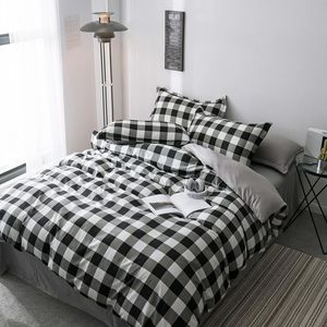 Bedding Sets Duvet Pillowcase, Black/White Fabric, Cover And Plain Bed Sheet, Set For Children Adults, Boys Girls