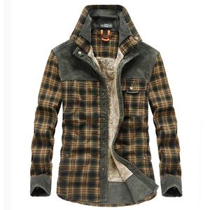 Explosive Brand Men's Winter Plaid Jackets Thick Cotton Warm Long-sleeved Coats Clothing Europeam American Jacket Men 211129