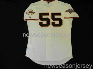 Zszyty 2012 World Series Patch Tim Lincecum Cool Base Jersey Men Men Młodzież Jersey Baseball XS-5xl 6xl