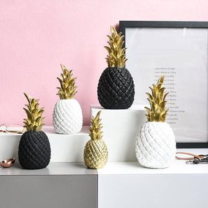 Decorative Objects & Figurines Nordic Light Luxury Resin Pineapple Crafts Creative Home Living Room Decor Porch Mode L Accessories Soft Wedd