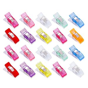 Party Favor Binding Clamp Housekeeping Plastic Wonder Clips Holder For DIY Patchwork Fabric Craft Sewing Knitting 9 Colors