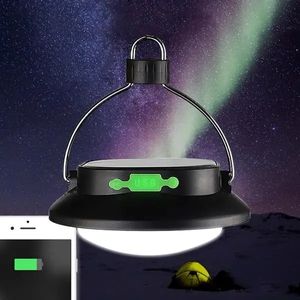 Solarbetriebene, tragbare 12-LED-Camping-Wanderzeltleuchte, wiederaufladbare Notfall-Nachtlampe für den Außenbereich
