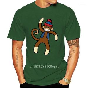 Herren T-Shirts Herren T-Shirt Dancing Sock Monkey T-Shirt Damen T-Shirt