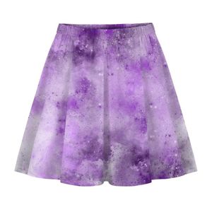 Gonne Donna 3D Stampato Galaxy Short Mini Summer Style Gonna svasata a pieghe Vita alta da donna Casual Femme Falda