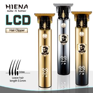 Clipper de cabelo elétrico USB recarregável 0mm shaver barba trimmer profissional homens corte máquina barbearia 220106