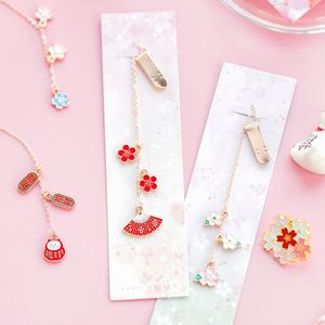 Bokmärke Fabiano Metal Paper Clip Decorative Clips Kawaii Flower Bookmarks Gift Office School Stationery Accessories