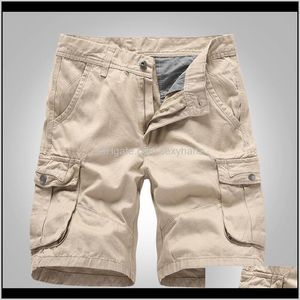 Kleidung Bekleidung Drop Lieferung 2021 Cargo Marke Hohe Qualität Herren Shorts Board Track Tasche Männliche Kurze Hose 100% Baumwolle Cargos Männer IJRA6