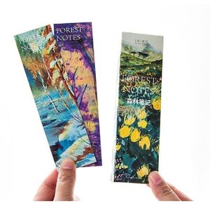 Bookmark 30pcs Forest Notes Paper Bookmarks For Books Accessories Book Marker Postcard Memo Note Stationery Office School Supplies A6394