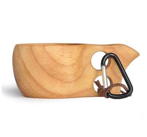 60pcs / lot kuksa cup Finland handgjorda bärbara trä rånar koppar för kaffe mjölk vatten muggar turism gåva sn2818