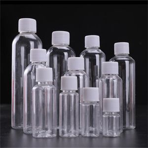 クリアペットプラスチックボトル5ml 10ml 20ml 30ml 50ml 60ml 80ml 100ml 120ml 150ml払い戻し可能なボトル容器