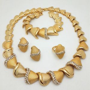 Oorbellen ketting Zuodi Dubai goud kleurrijke kristallen sieraden set merk Nigeriaanse bruiloft groothandel klant ontwerp Afrikaanse kralen