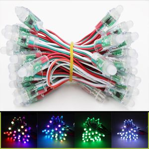 2021 50leds/lote 12mm ws2811 2811 ic cor cheia módulo led entrada de luz 5v 12v ip68 à prova dip68 água rgb cor digital led pixel string