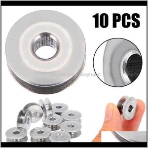 Entrega de queda de vestuário de noções 2021 10pcSset 21mm de alumínio Bobbin Ferramentas Industrial Hine Bobbins Spool Sewing Craft Tool para cantor irmão JZB