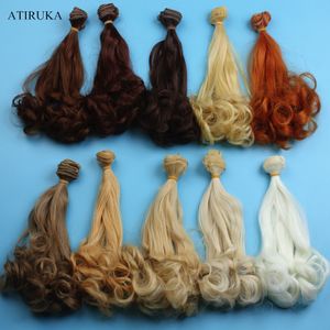 Wholesale BJD Wig Accessories For Dolls 20 Piece 20*100cm Hair For 1/3 1/4 1/6 High-Temperature Wire Curly Kid's Gift Toy