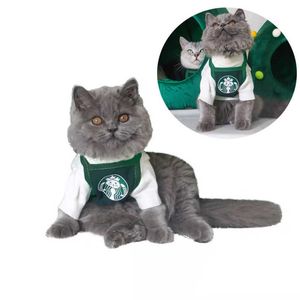 Pet Cosplay Coffee Shop Asystent Costume Fancy Dress Scraf for Cat Clothing Bandana Halloween Kostiumy