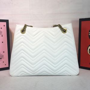 New Marmont Series Corrugated Shopping Bags Quality Cowhide Shoulder Belt Handbag Ladies Chain Handbg Crossbody Stripes 9963