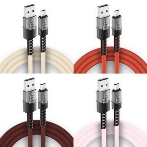 Type C USB Cables Fast Charging Cord Nylon Braided Zinc Alloy Quick Charger Cable Wire for Huawei LG Android Phone