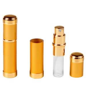 5ml Opryskiwacz Aluminium Przezroczyste Szklane Butelki Perfumy Travel Bottle Spray Portable Puste pojemniki kosmetyczne z opryskiwaczami aluminiowymi