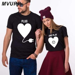 Kadın T shirt Aşk Tak ve Oyun Kaç T Gömlek Koca Karısı Komik Giysi Kadın Erkek Severler Korean Harajuku Ulzgg Eşleşen Yaz