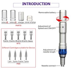 Wireless Dr Pen Ultima Accessories Dermapen Professional Microneedling Pen Screw Mesotherapy Auto Micro Needles Device With Cartridge
