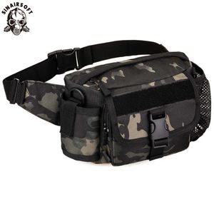 SINAIRSOFT Tactical Molle Bag Nylon Marsupio impermeabile Arrampicata all'aperto Campeggio Escursionismo Pesca Sport Caccia Bollitore Borse Cintura Q0721