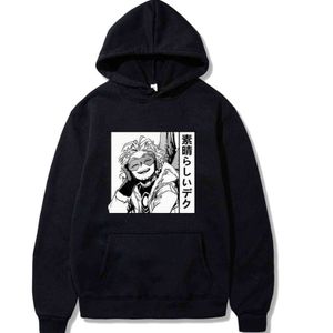 My Hero Academia Hawks Hoodies Moda Anime Pullovers Tops mangas compridas Hoodie Y211118