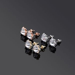Drachenklaue-Diamant-Ohrringe für Herren und Damen, Gold-Ohrstecker, modischer Hip-Hop-Schmuck