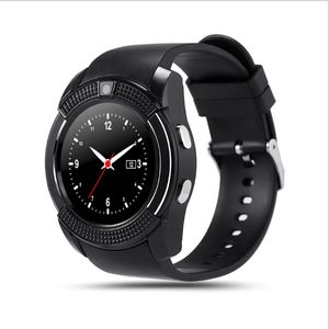 Original Authentic V8 Smart Watches Band with 0.3M Camera SIM IPS HD Full Circle Display SmartWatch for Android System with Retail Box DHL