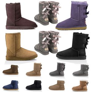 Kvinnor Mode Luxury Snow Boot Håll Varm Vinter Luxurys Designer Stövlar Utomhus Vandring Running Black Navy Blue Pink Satin Middle Angle Booties