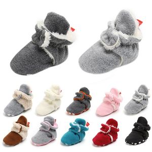 Bebek Kış Kar Botları Sıcak Bebek Toddler Ayakkabı Yumuşak Alt Kız 210515