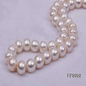 JYX Big Necklace Round 12-13mm White Natural Freshwater Pearl Necklaces for women