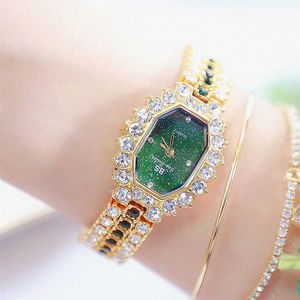 Bs bee siostra eleganckie zegarki kobieta znana marka moda sukienka samice zegarki Diamentowe damskie zegarek na nadgarstek montre femme 210527