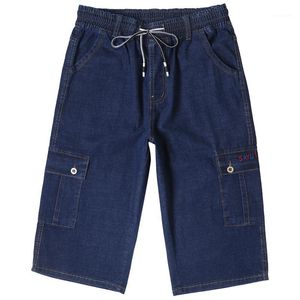Sieben Jeans großhandel-Männer Jeans Denim Shorts für Männer Gute Qualität Sieben Punkte Baumwolle Solide Gerade Männchen Blau Beiläufige Größe