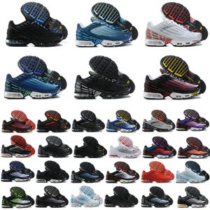 Tênis de corrida masculino TN Tuned PLUS TN3 III Topografia Pára-quedas Vermelho Azul Triplo Preto Branco Dourado Cool Grey Hiper Violeta Tênis de corrida masculino