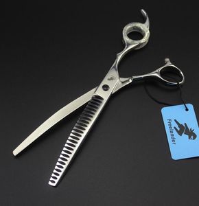 Nożyczki do włosów Profesjonalne pielęgnacja zwierząt 7,5 cala zakrzywiona rybna kresek rozrzedzający nożyce pielęgna dla psa