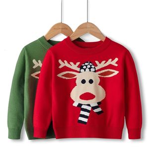 I maglioni natalizi per neonati e ragazze lavorano a maglia vestiti invernali per bambini con cervi Top per bambini 210521