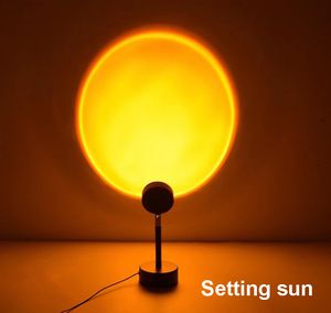 Arrival Sunset lamp Projection 180 Degree Rotation Night Light USB Romantic Rainbow for Party Theme Bedroom Decor JH08