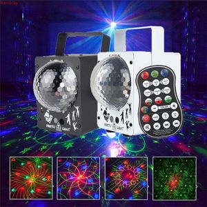 LED discoteca laser iluminação RGB projetor DJ Magic Ball 60 padrões de festa luzes dc 5v lasers barra de cristal feriado Natal fase de Natal efeito