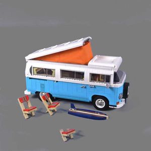 Nova série especialista Volkswagen T2 Camper Car Van VW Bloco de construção Modelo Compatível 10279 DIY Bricks Toys Presentes de Natal G0914