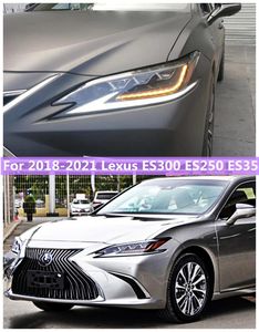 Lexus ES300 18-21 LED 헤드 라이트 ES250 ES350 DRL 턴 턴 신호 브레이크 주행 조명 용 자동차 LED 헤드 라이트 어셈블리