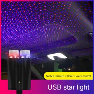 Mini Luz de projeção de teto para carro, noite portátil USB com Galaxy Indoor Projeção Atmosférica LED Iluminação LED