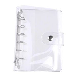 PVC Notepads Accessory Sheet Shell Office School Transparent Concise 6 Holes Binder Planner Cover