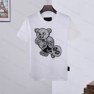 Phillip Plain Men designer PP Skull Diamond t-shirt Kortärmad Dollar Brown bear Brand t-shirt O-hals hög kvalitet Skulls T-shirt t-shirts toppar 09