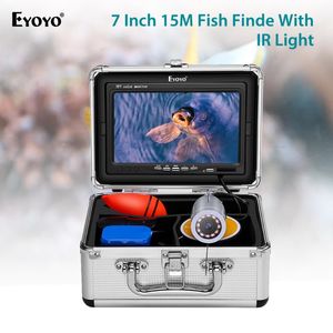 FISH FINDER EYOYO EF07 TVL Undervattensfiske Kamera m Kabel Vattentät Monitor infraröd LED is