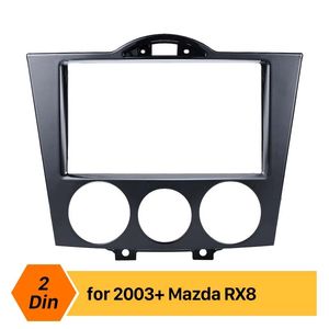 2Din Car Stereo Radio Fascia Black 178*100mm Surround DVD Panel Frame Trim Kit Panel For Mazda RX8 Installation kit